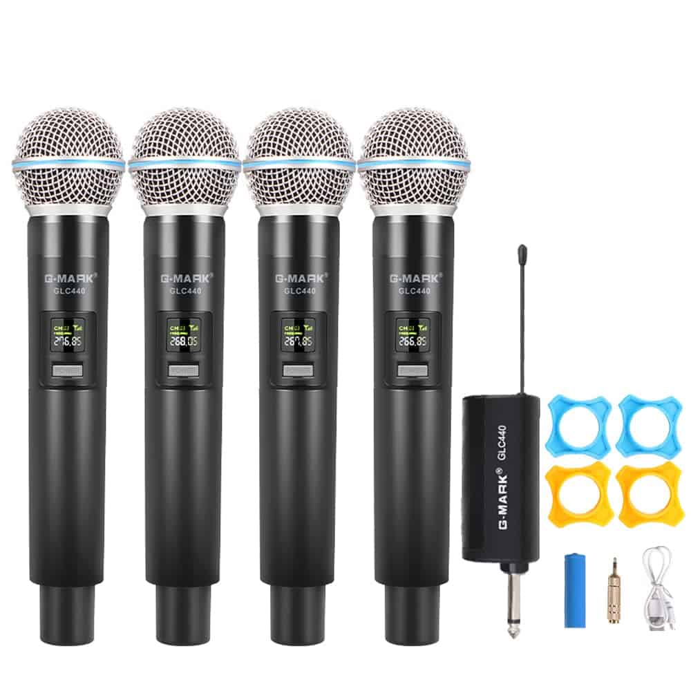 Micrófono inalámbrico G-MARK, sistema de 4 micrófonos