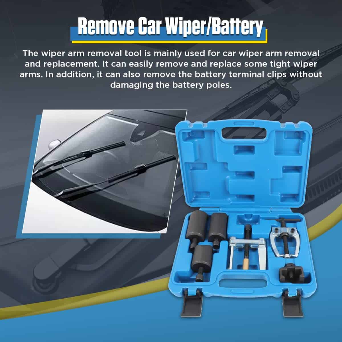 6Pcs Extractor de Brazo Limpiaparabrisas No Daña el Brazo - Imagen 5