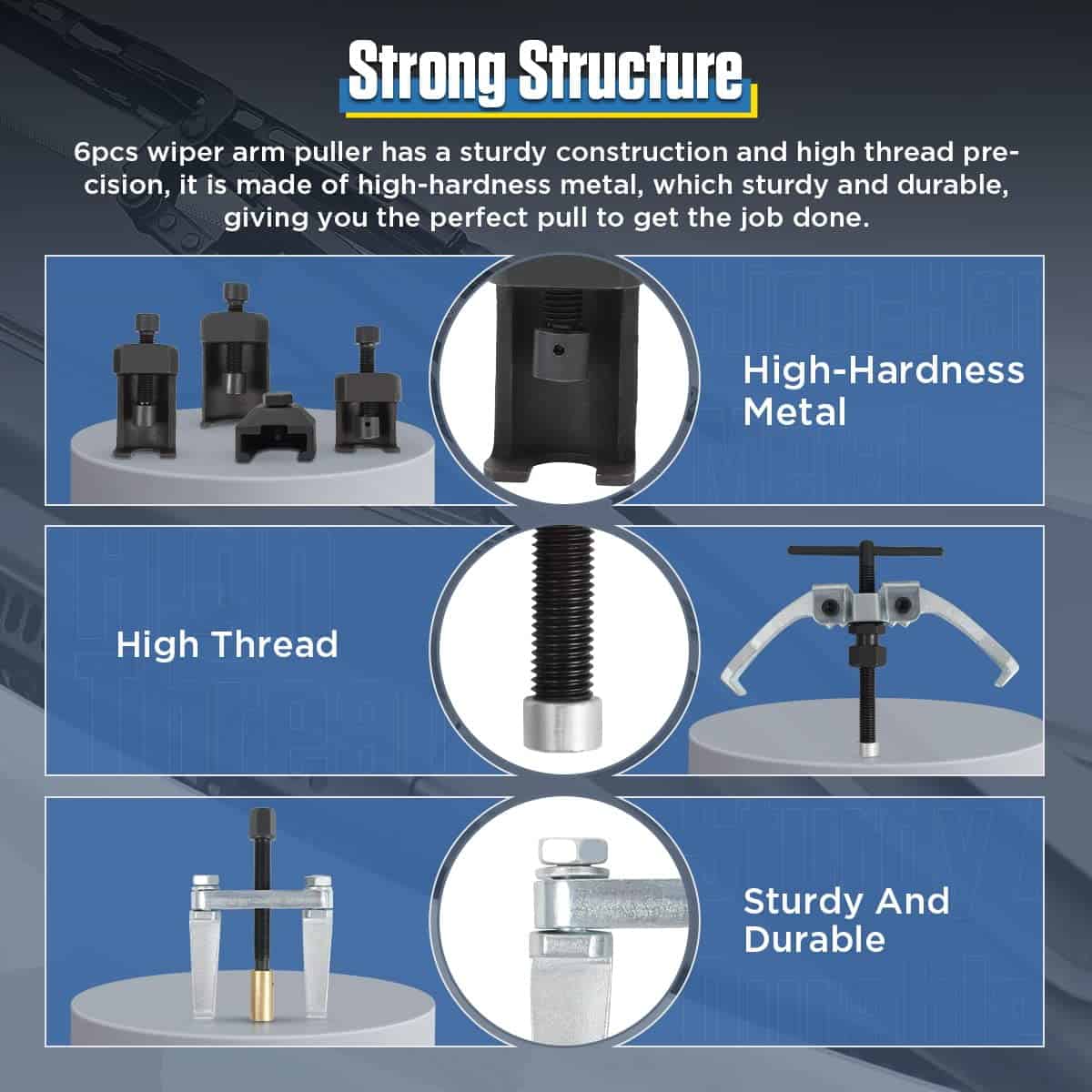 6Pcs Extractor de Brazo Limpiaparabrisas No Daña el Brazo - Imagen 7