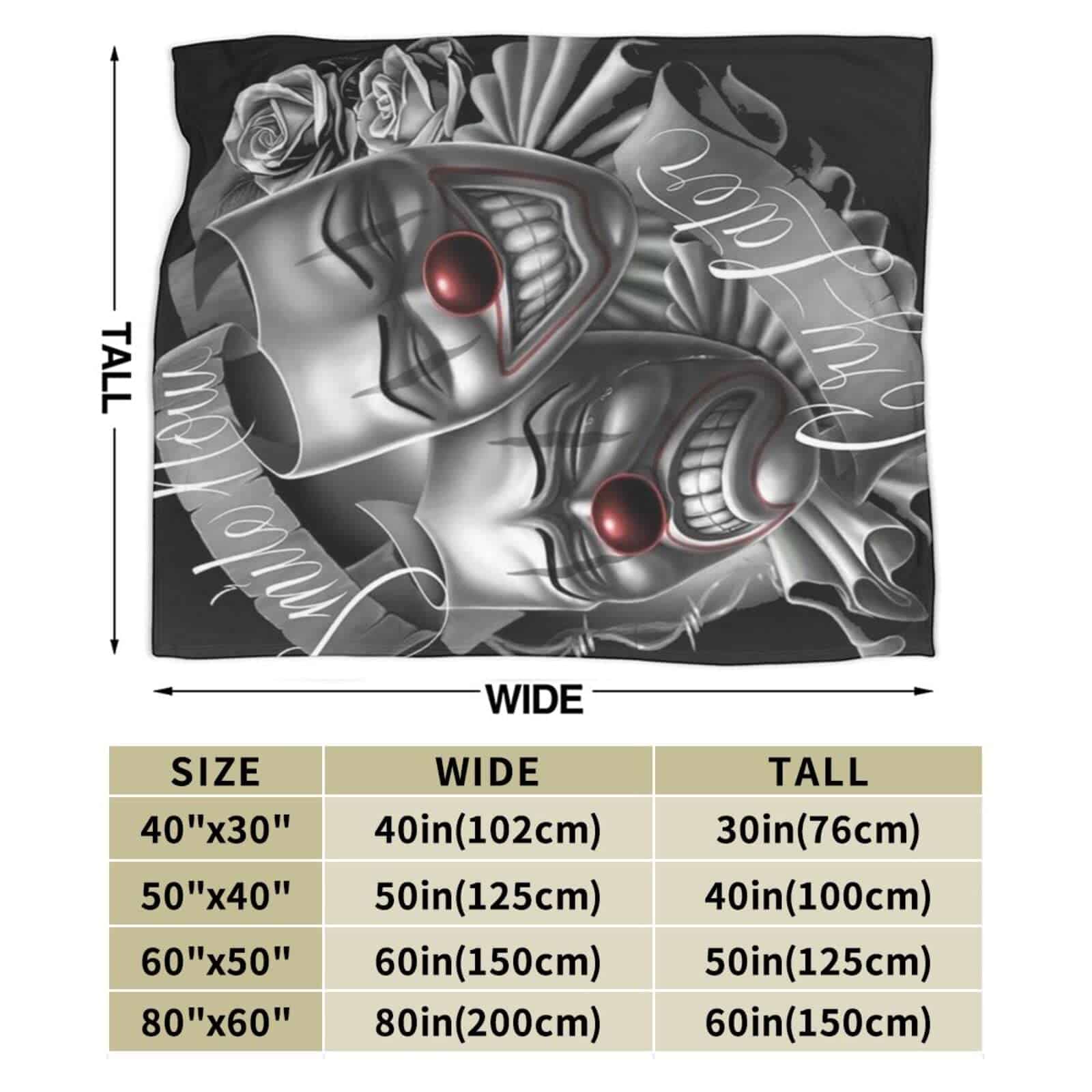 Manta de Franela con Caras de Payasos Moyjugt Smile Now Cry - Imagen 5