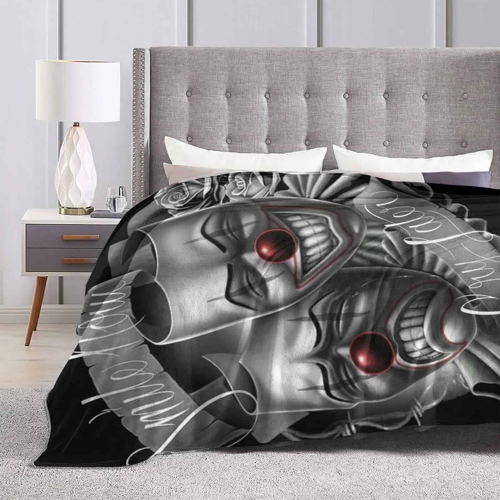 Manta de Franela con Caras de Payasos Moyjugt Smile Now Cry - Imagen 6