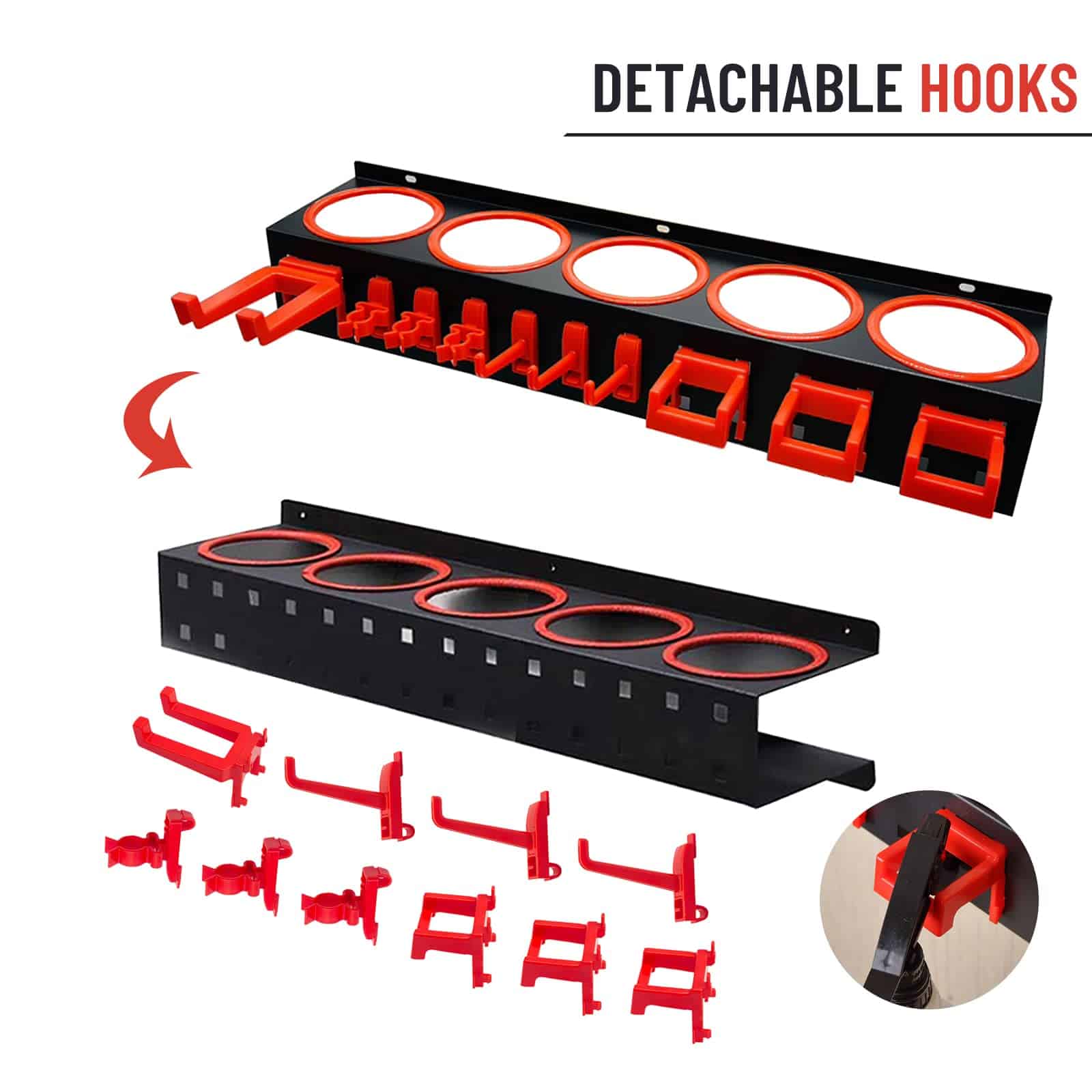 Porta Botellas de Spray Montado en la Pared, Paquete de 2 - Imagen 4