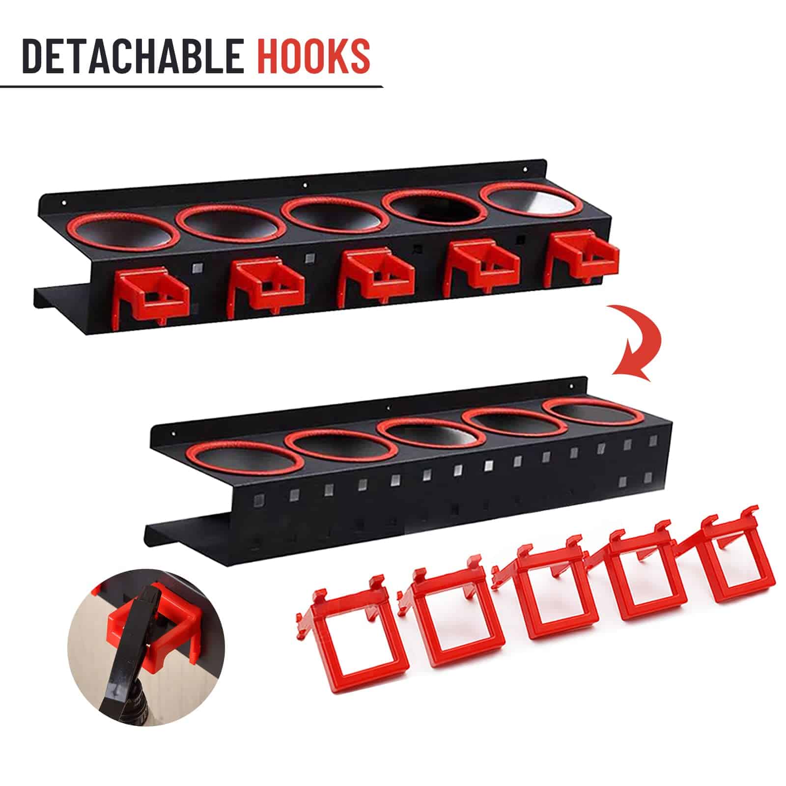 Porta Botellas de Spray Montado en la Pared, Paquete de 2 - Imagen 5