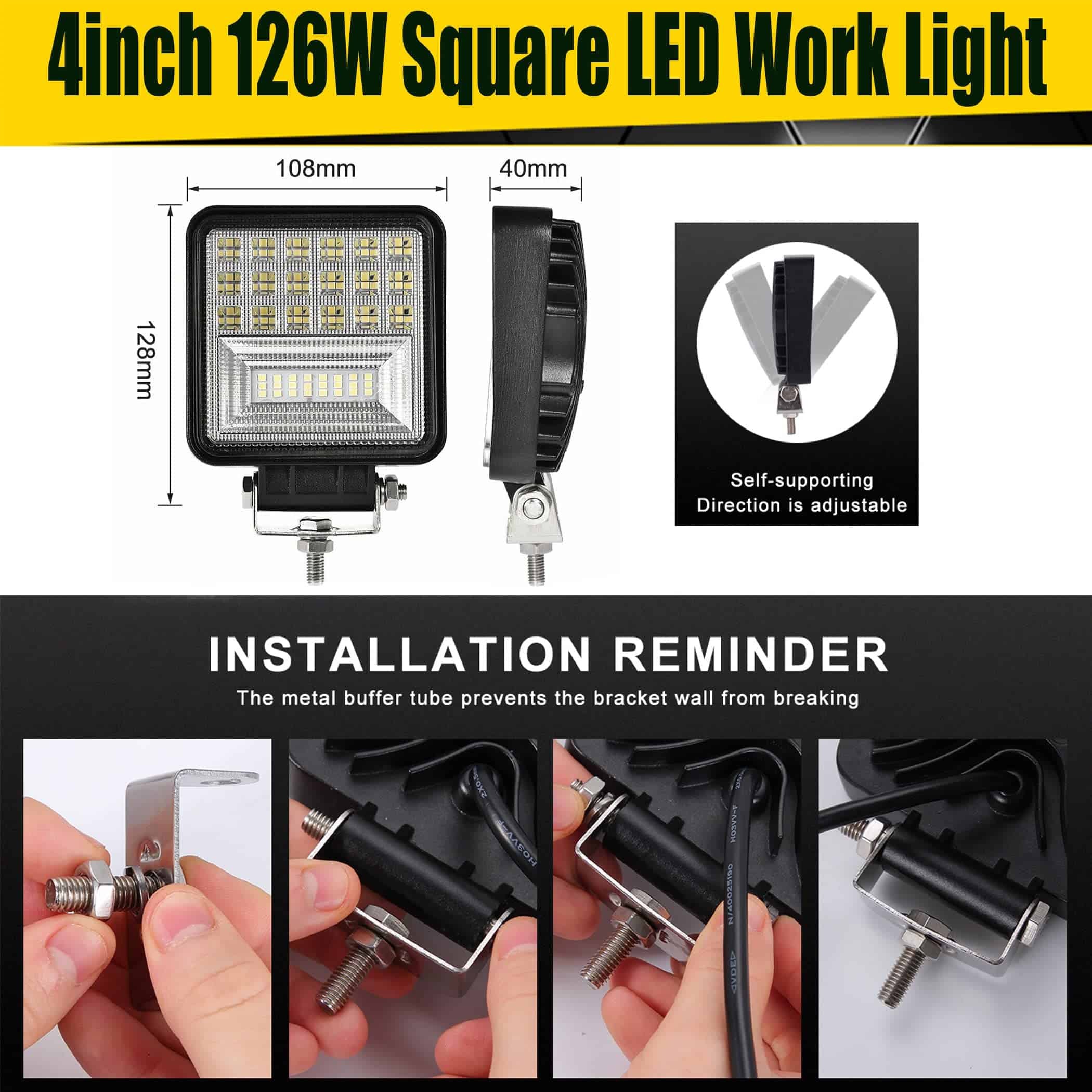 MUVKQC Luces LED de trabajo para camión, 10 piezas 4 - Imagen 3