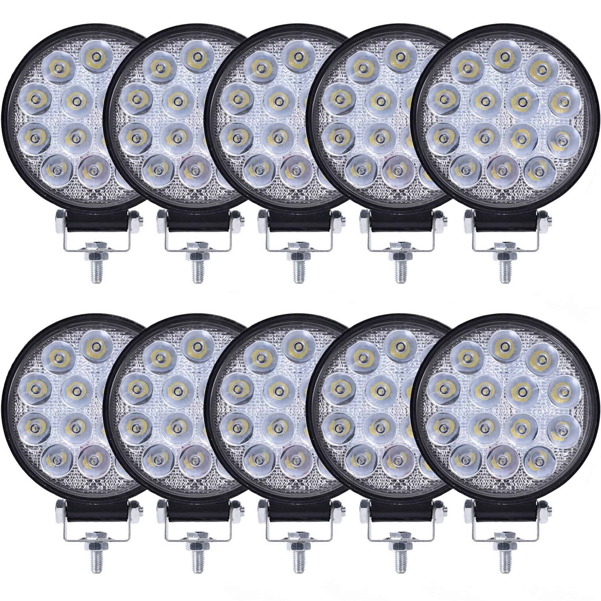 MUVKQC Luces de trabajo LED de 42W para camión, 10pcs Luces