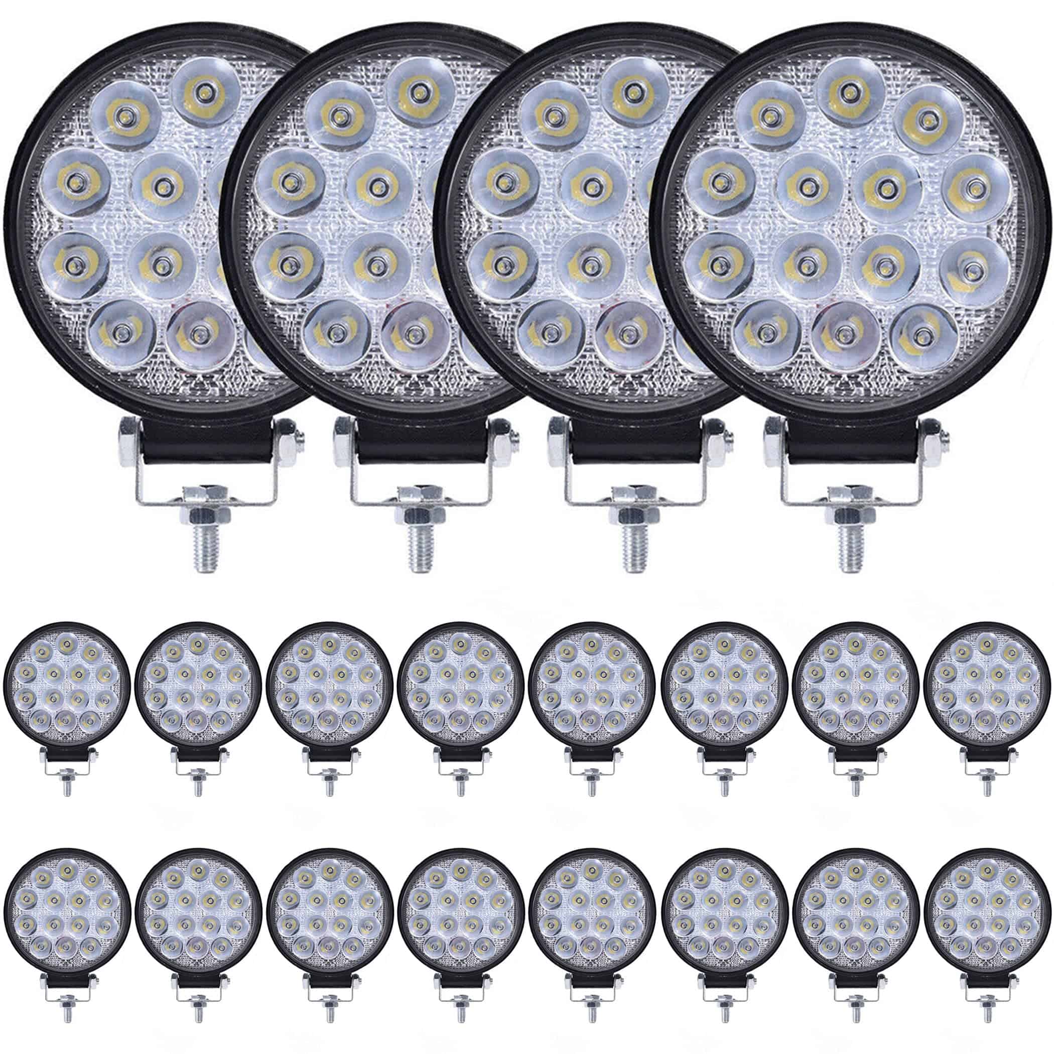 MUVKQC 42W Luces de Trabajo LED para Camión, 20pcs 4.5