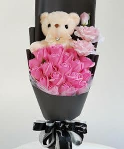 Bouquet de Osito Lindo - Ramo de Osito de Peluche Hecho a