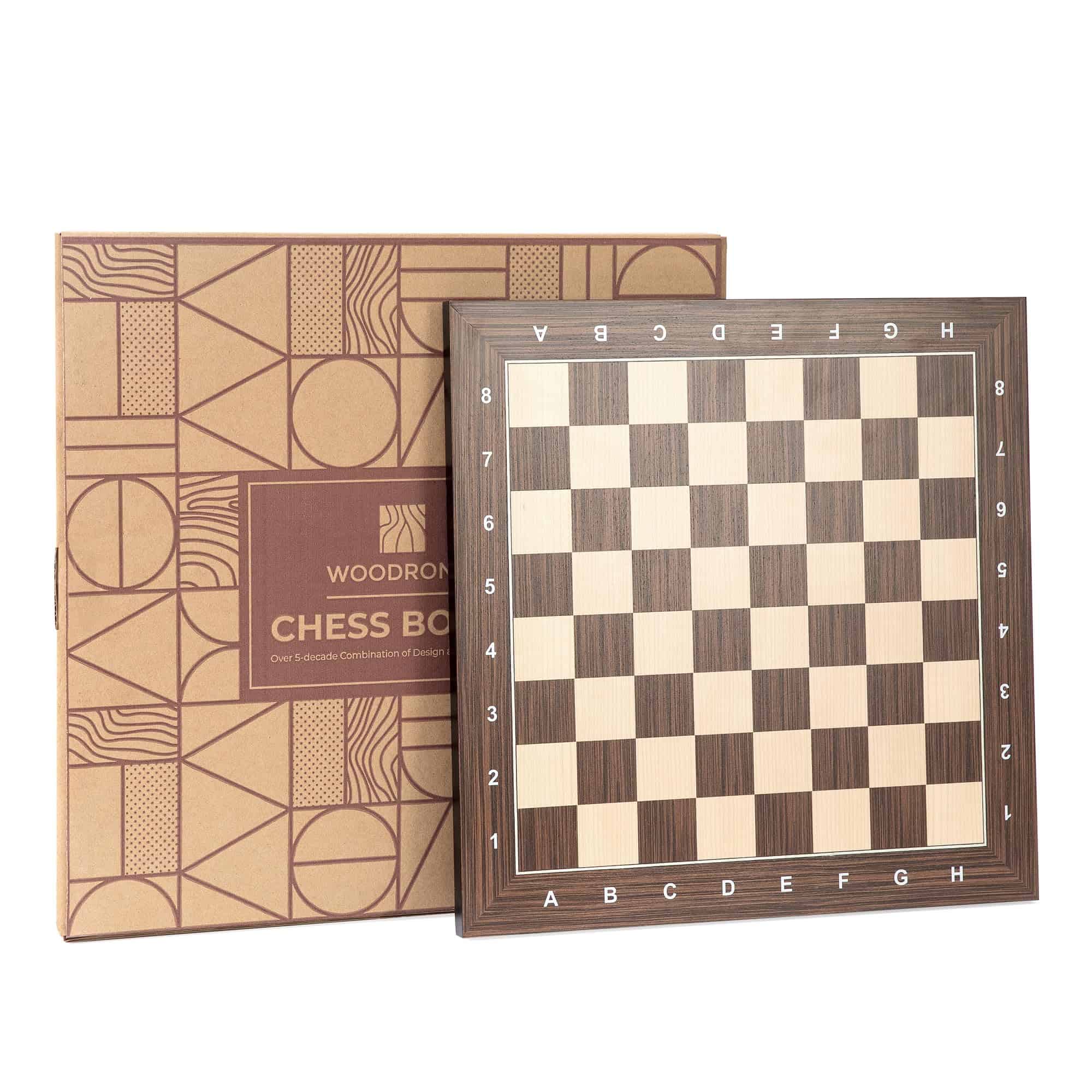 Tablero de ajedrez de madera de 16 pulgadas, tablero de