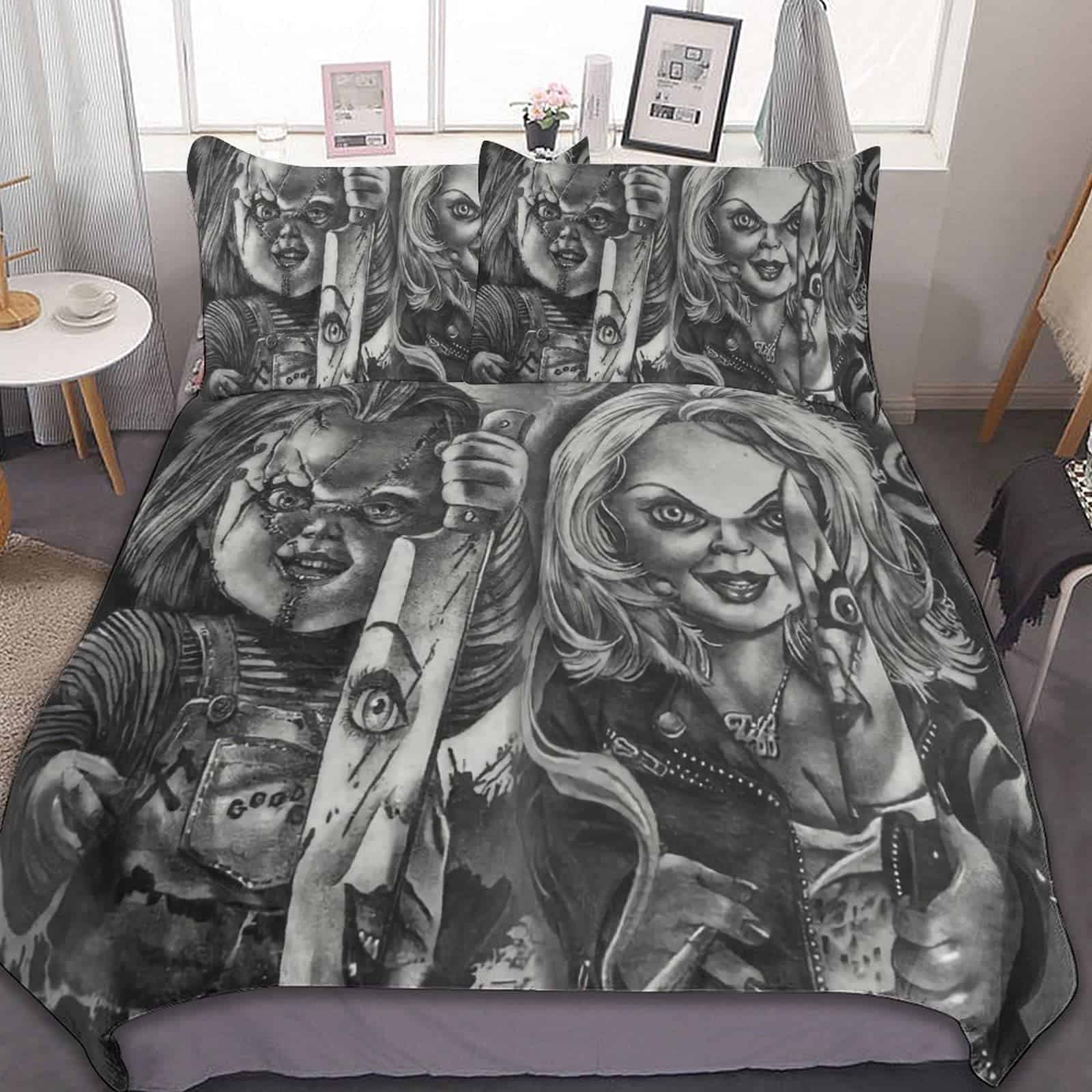 Juego de Ropa de Cama de 3 Piezas de Películas de Terror