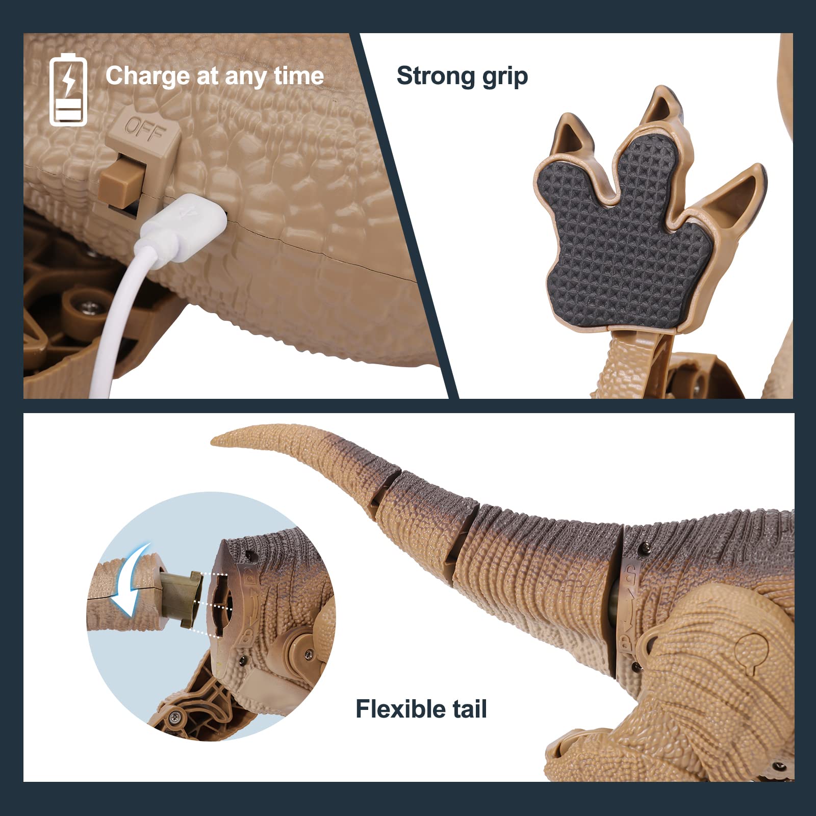 Juguetes de Dinosaurios Control Remoto VERTOY para Niños - Imagen 6