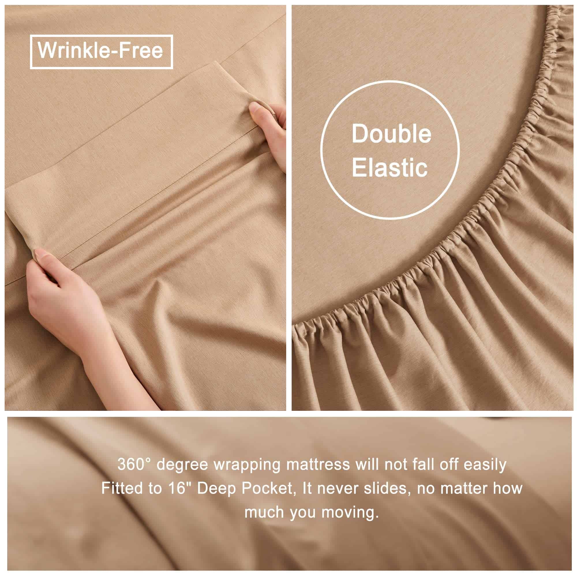 Juego de sábanas tamaño Queen COMFLIVE - Juego de 4 piezas - Imagen 7