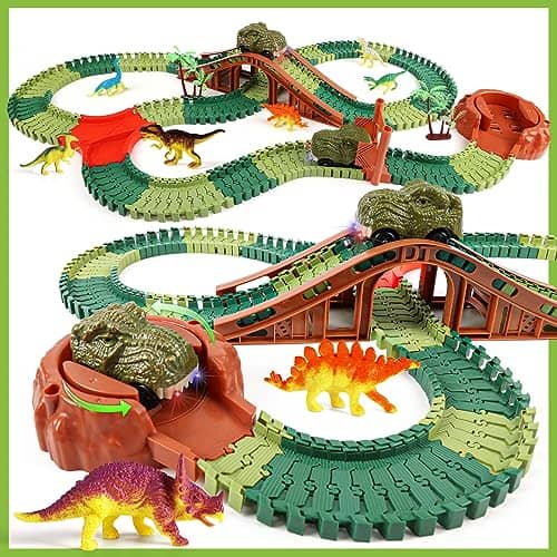 Pista de Carreras de Dinosaurios Jurassic para Niños de 4 a