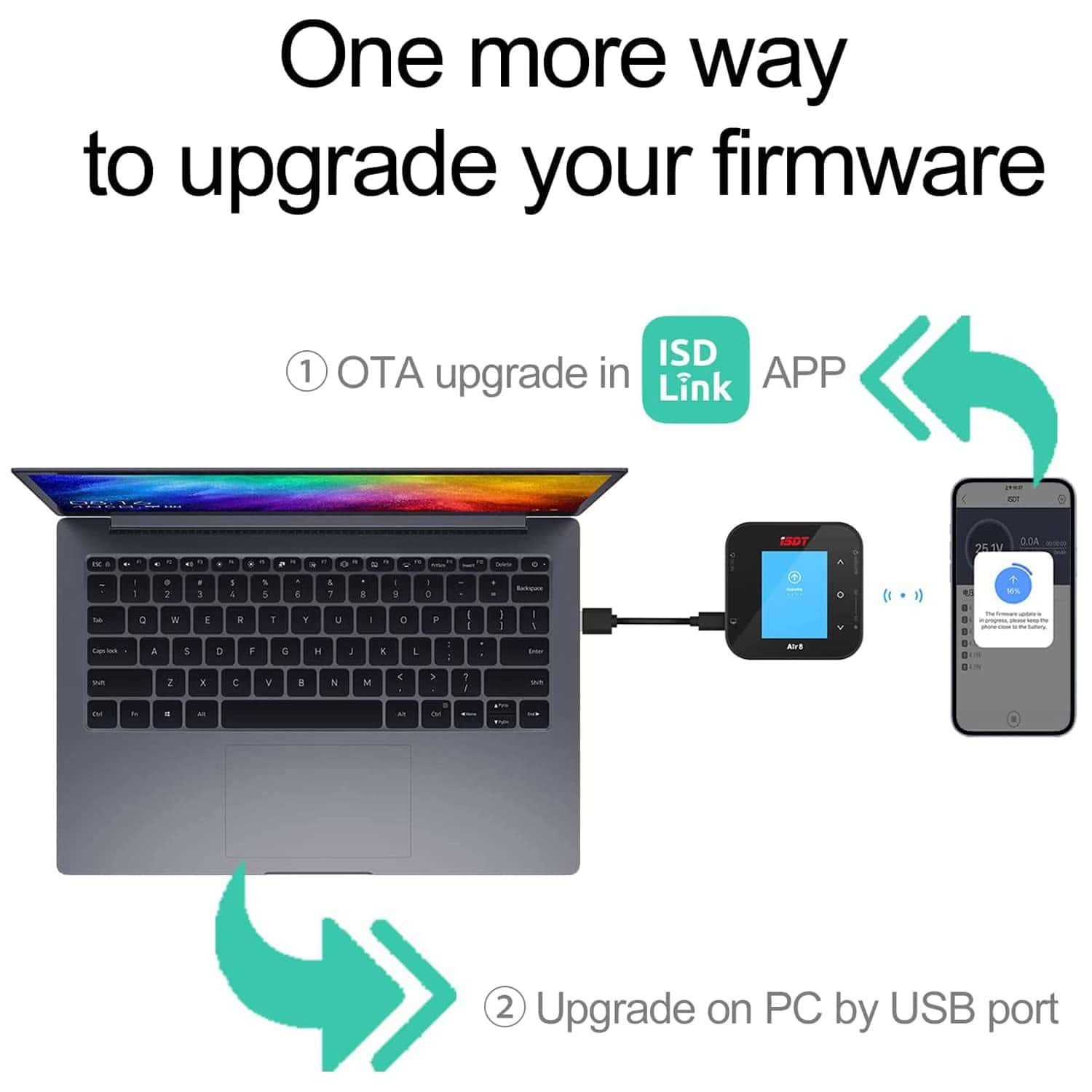 Cargador de baterías ISDT Air8 Battair Lipo DC 20A 500W con - Imagen 4