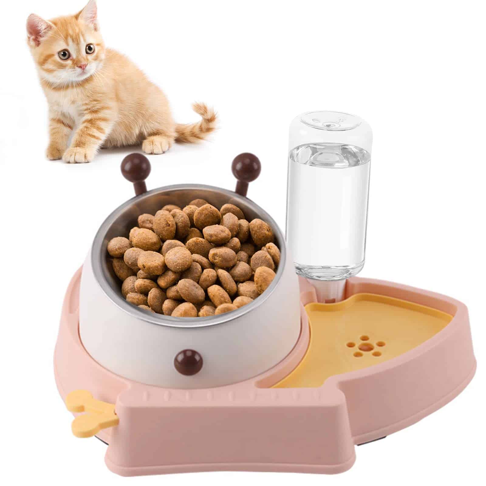 Beyoung Double Dog Cat Bowls con Dispensador Automático de