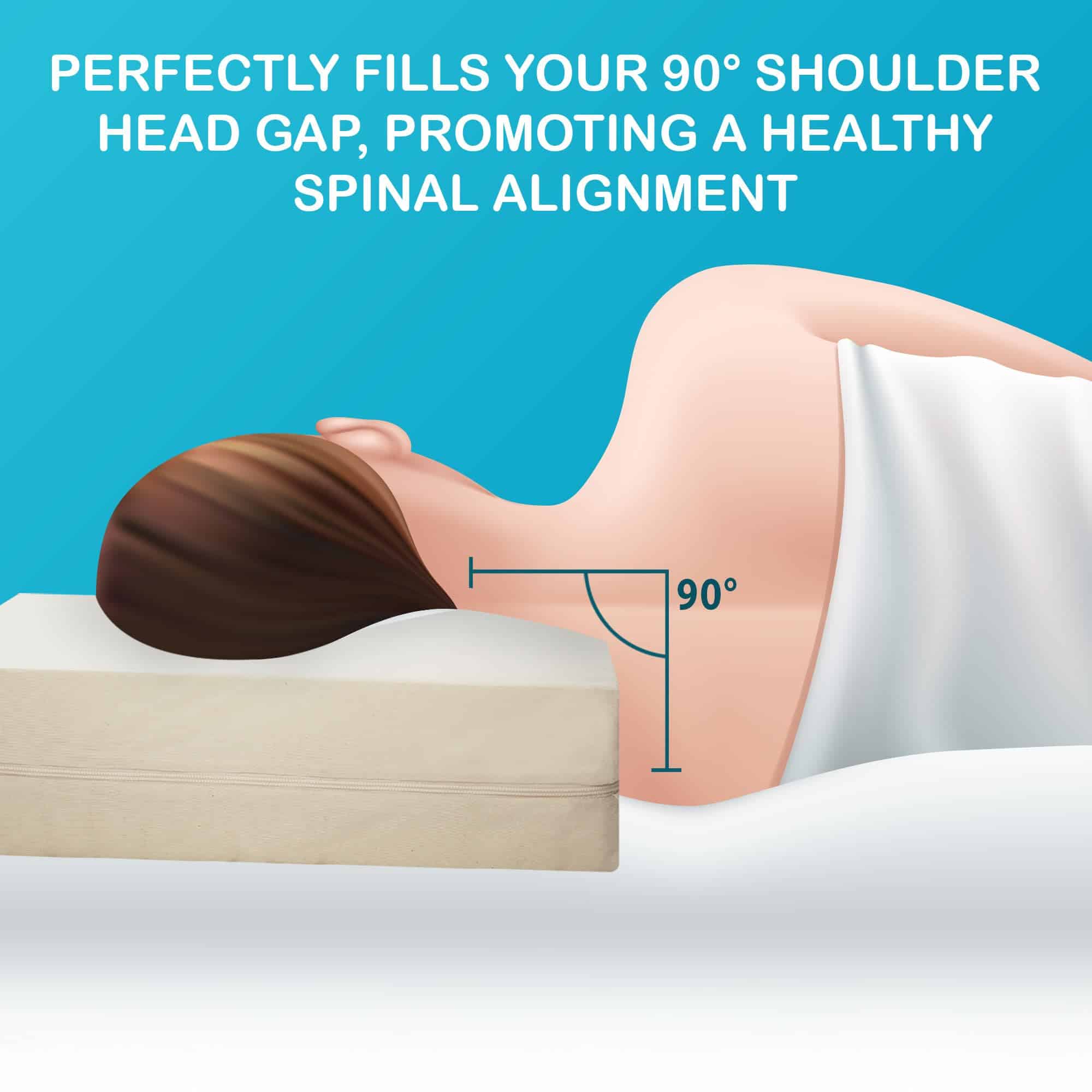 Almohada para dormir de lado en forma de -Natural - Imagen 4