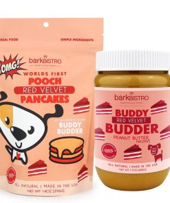 Combo de Panqueques Rojo Terciopelo para Perros-