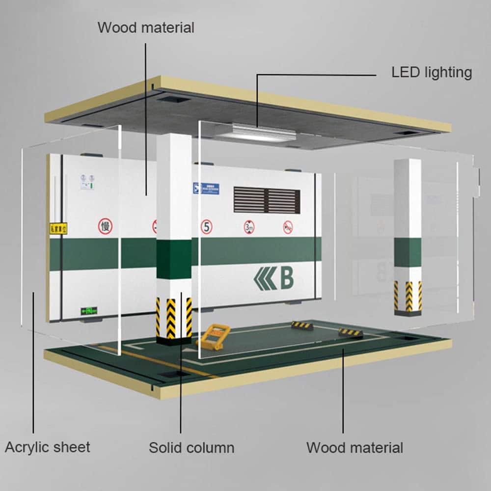 Vitrina de Coches a Escala 1/18 con Diseño de Garaje - Imagen 5