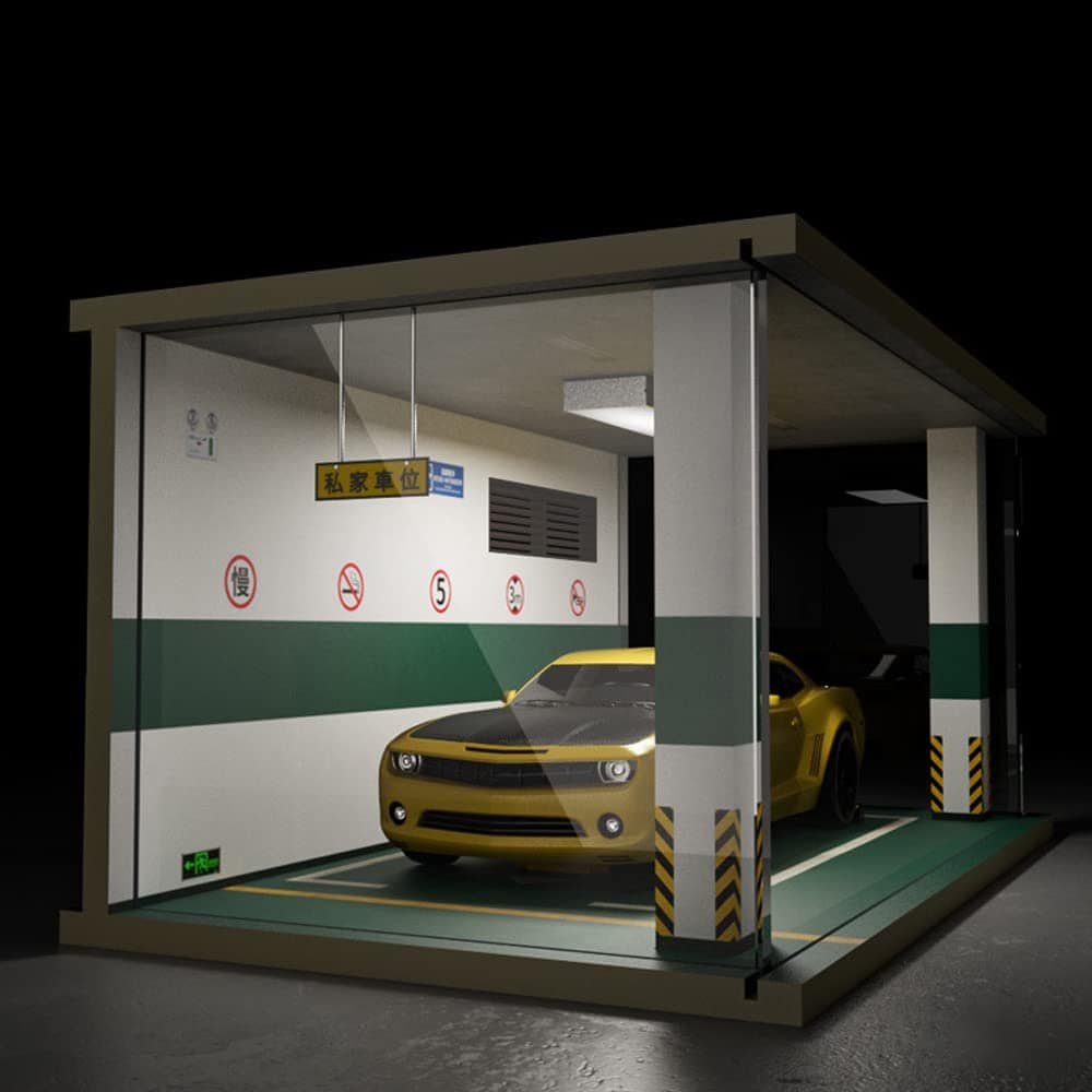 Vitrina de Coches a Escala 1/18 con Diseño de Garaje - Imagen 3