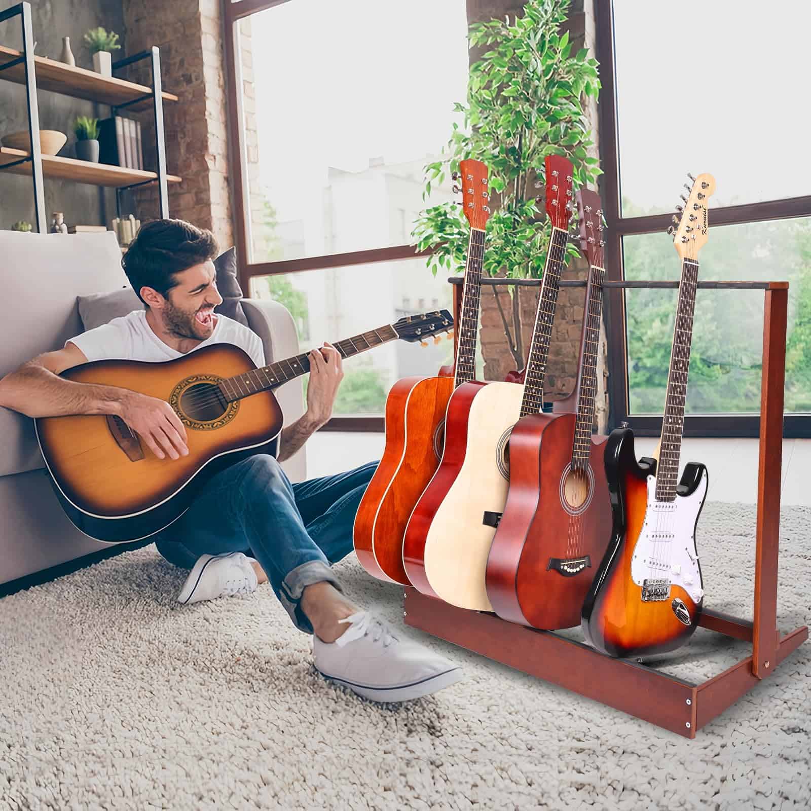 verovita Soporte de Guitarra para Múltiples Guitarras, - Imagen 8