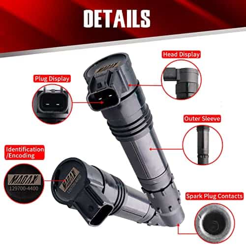 MACAX Set de 4 Bobinas de Encendido F6T547 Compatible con - Imagen 5