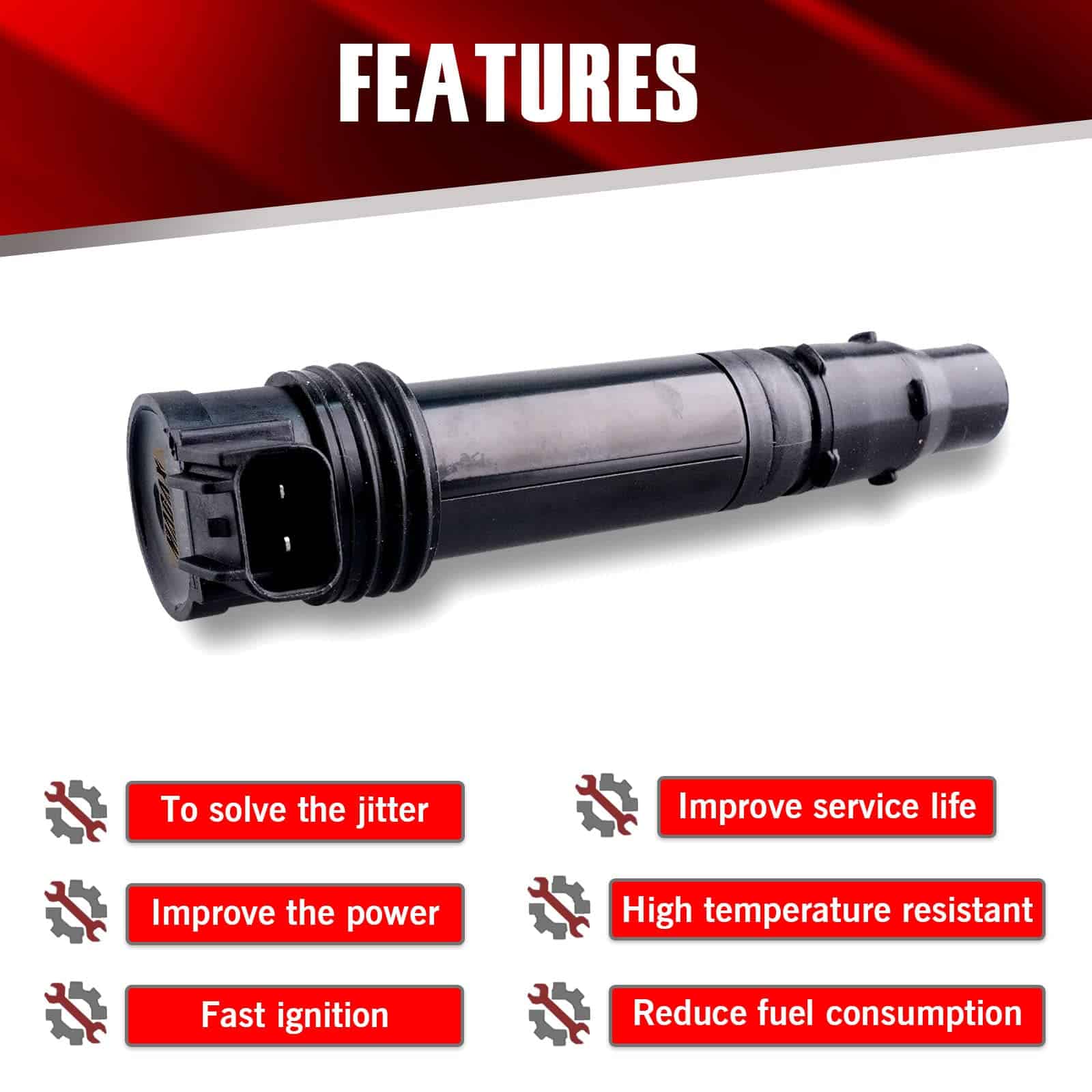 MACAX Set de 4 Bobinas de Encendido F6T570 Compatible con - Imagen 4