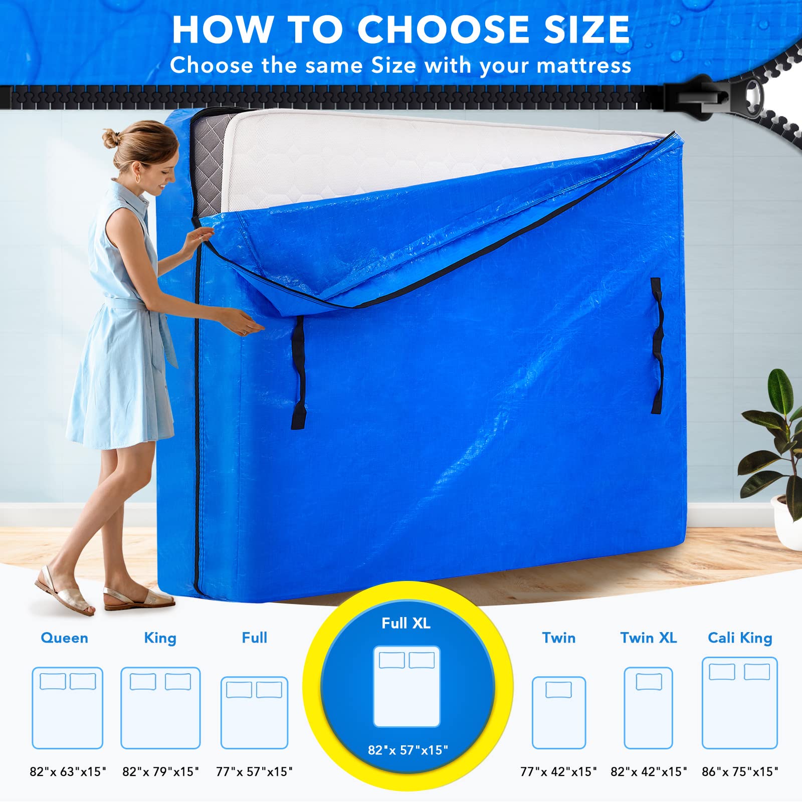 Bolsas de Colchón AlexHome para Mudanzas y Almacenamiento - - Imagen 4