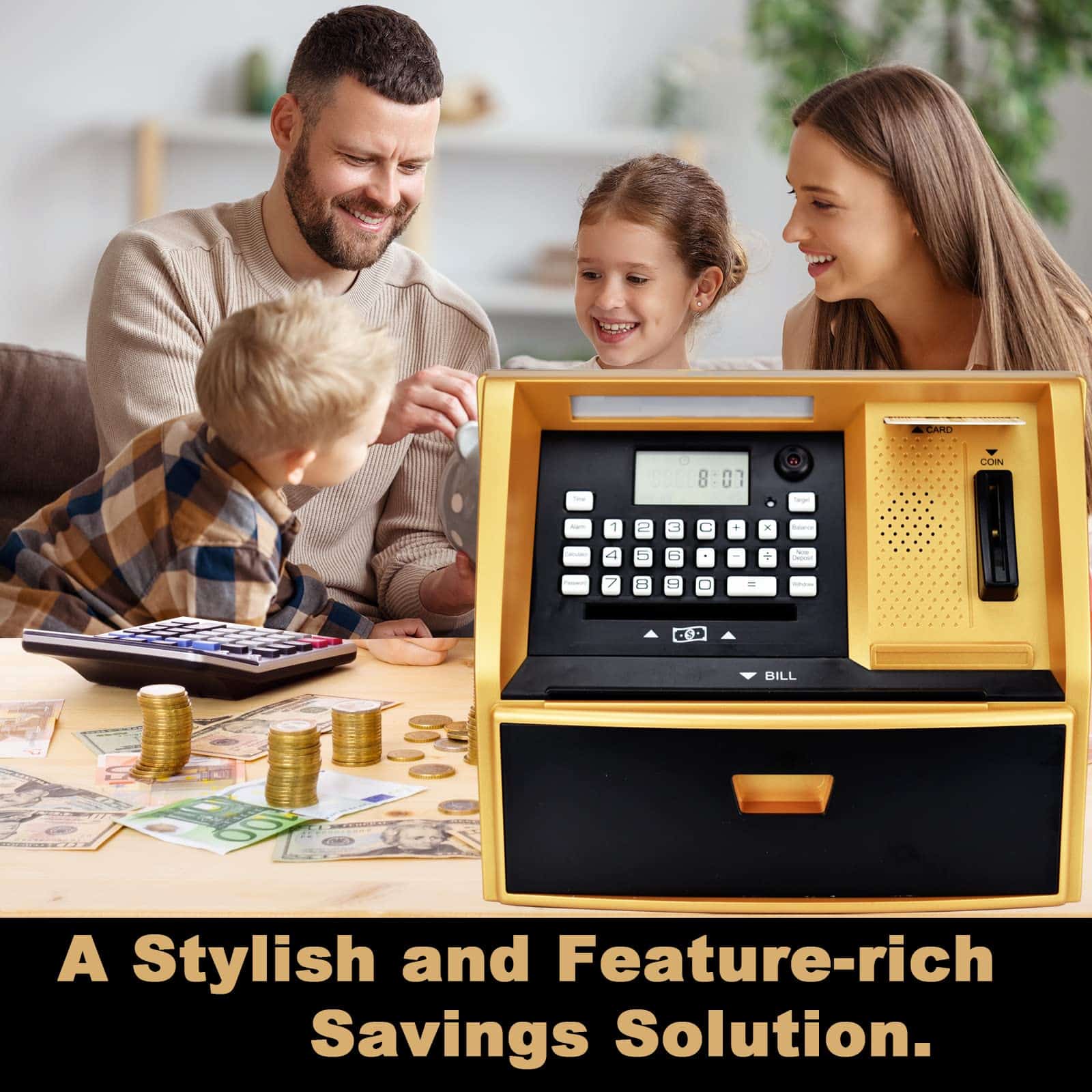 Alcancía Lyght Kids ATM con Bloqueo Electrónico, Contraseña - Imagen 5