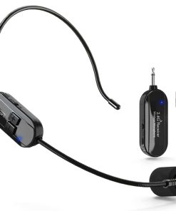 Micrófono inalámbrico de diadema VOVIGGOL, 2.4GHz, rango de