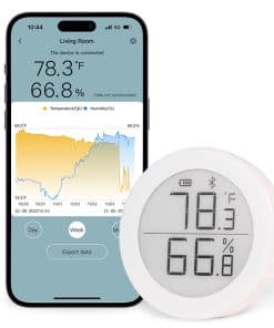 HumidiCup� Termómetro Higrómetro Bluetooth Recargable H1,