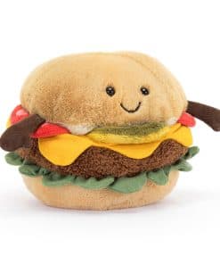 Juguete de Peluche Jellycat Amuseables Burger, 4.5 pulgadas