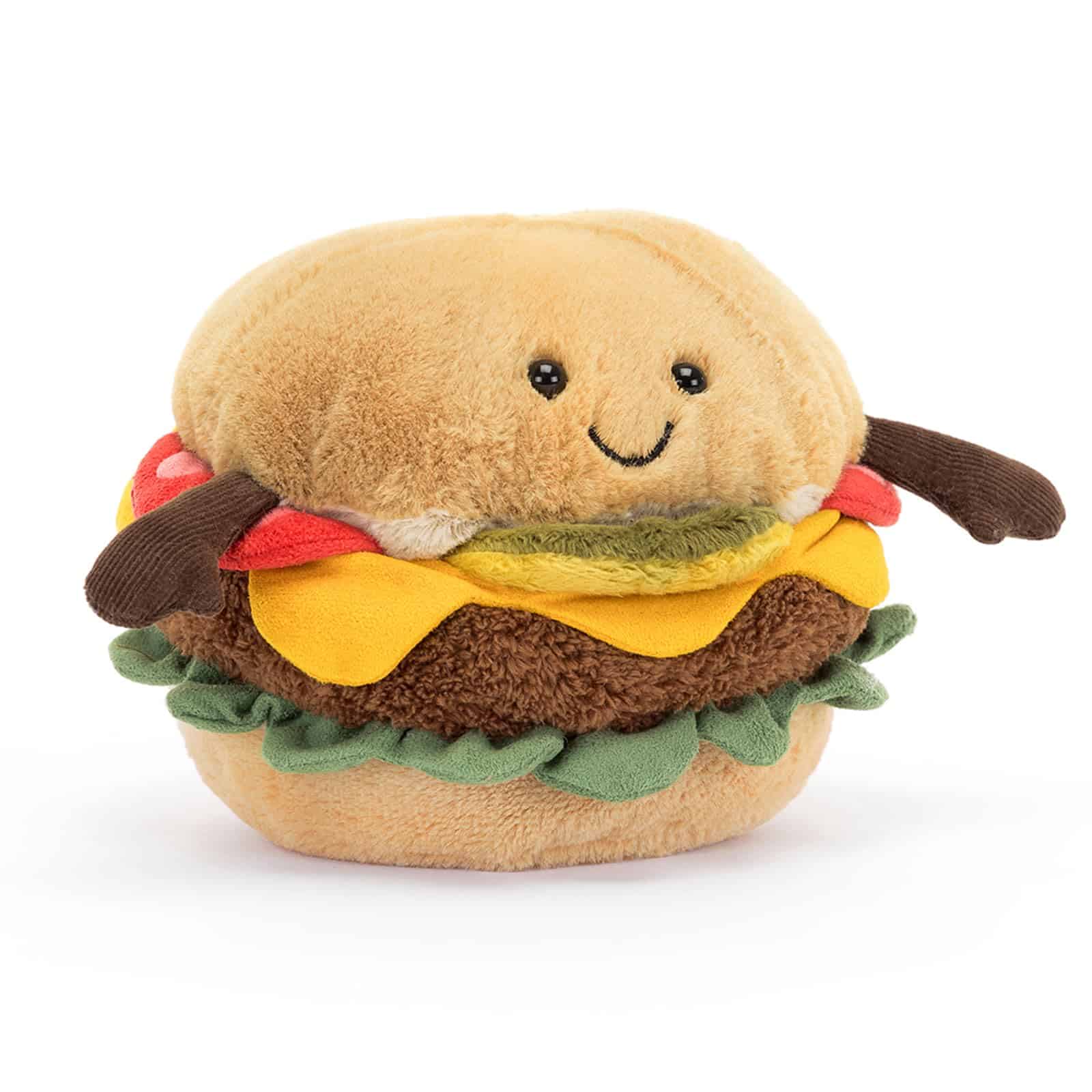 Juguete de Peluche Jellycat Amuseables Burger, 4.5 pulgadas