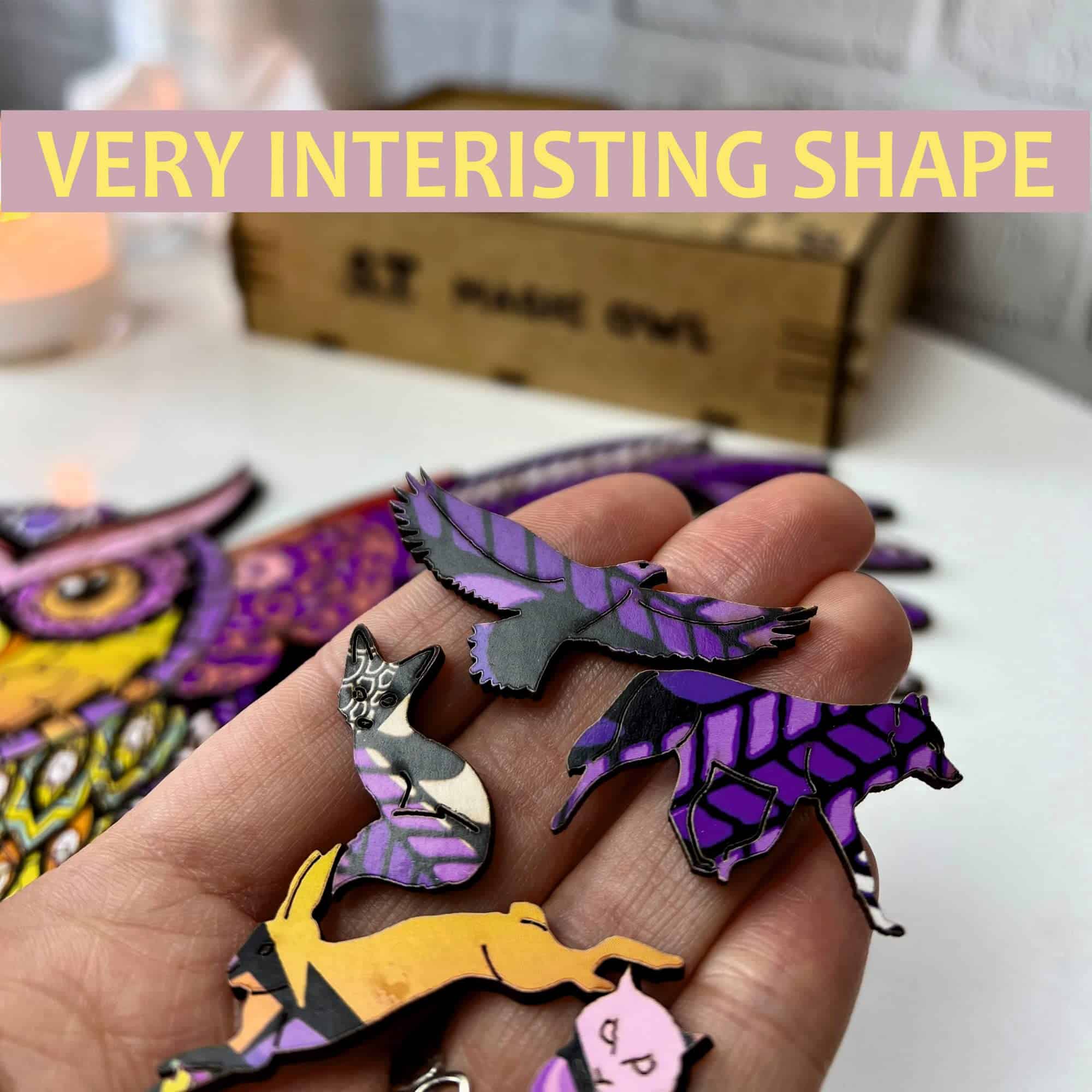 Rompecabezas de búho grande de madera para adultos - Imagen 7