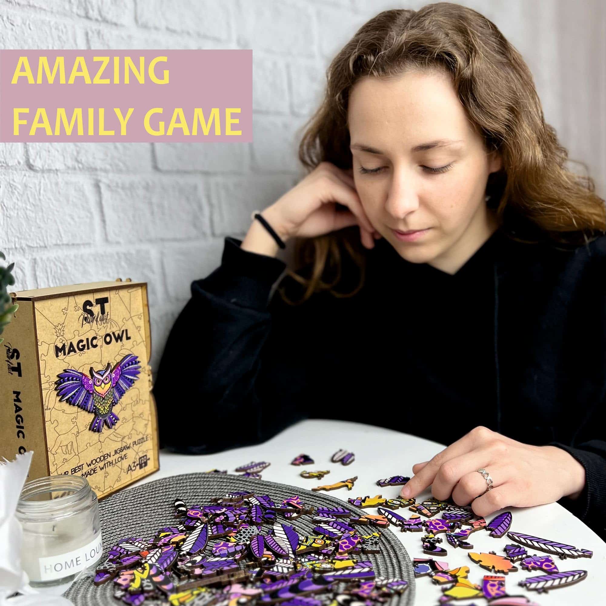 Rompecabezas de búho grande de madera para adultos - Imagen 8