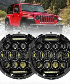 Faros LED QKVCX de 75W de 7 pulgadas con Luz Alta/Baja,