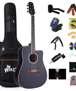 Guitarra Acústica WINZZ AF168C Tamaño Completo con Cutaway