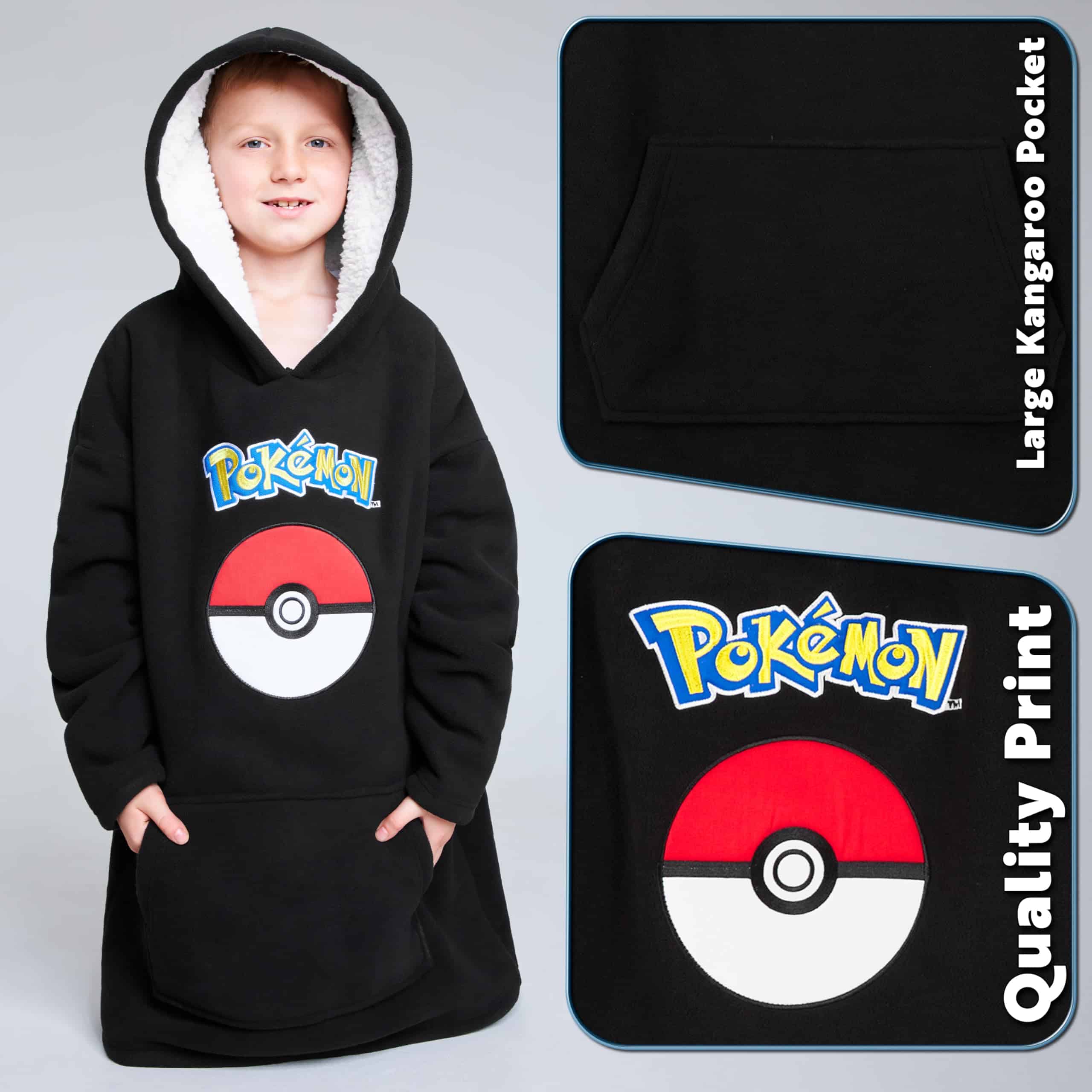 Manta con Capucha de Felpa Pokemon para Niños y - Imagen 6