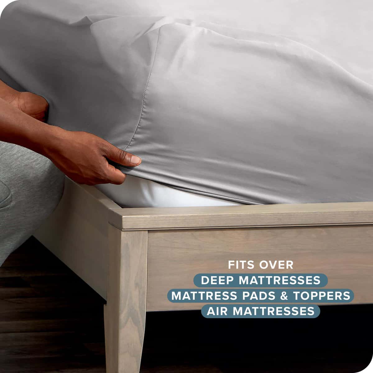 Juego de sábanas Twin XL de Bare Home - Bolsillos profundos - Imagen 6