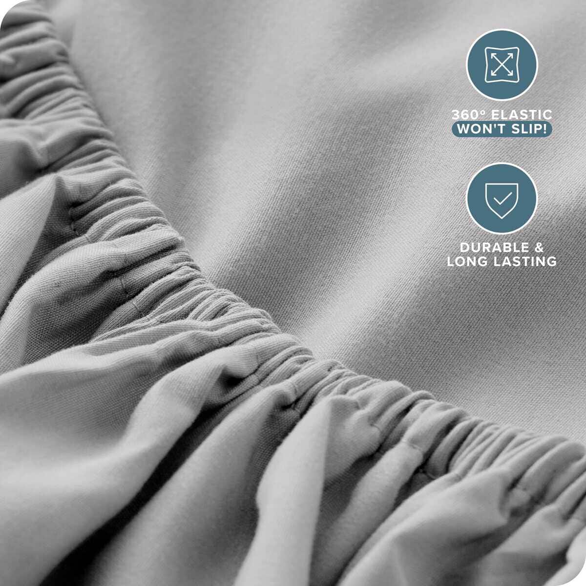 Juego de sábanas Twin XL de Bare Home - Bolsillos profundos - Imagen 7