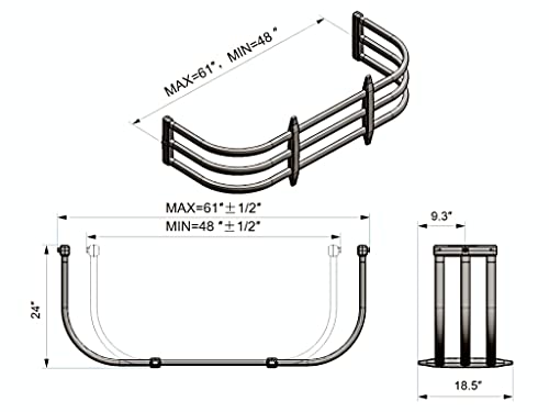 Extensor de cama de camión de aluminio negro Kbuper para - Imagen 7