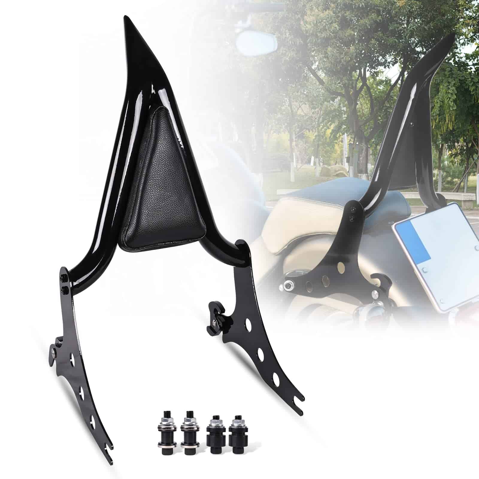 Respaldo del pasajero de la barra de apoyo para motocicleta