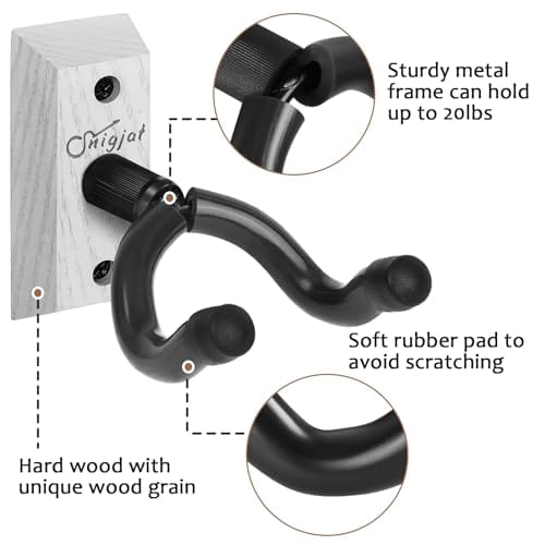 Soporte de Pared para Guitarra SNIGJAT, Pack de 4 Soportes - Imagen 6