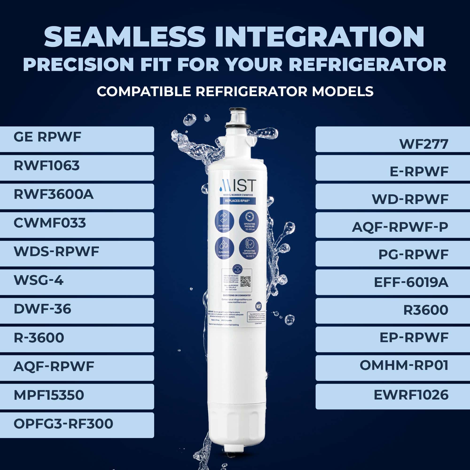 Filtro de Agua Mist RPWF de Repuesto para GE (No RPWFE) - - Imagen 4