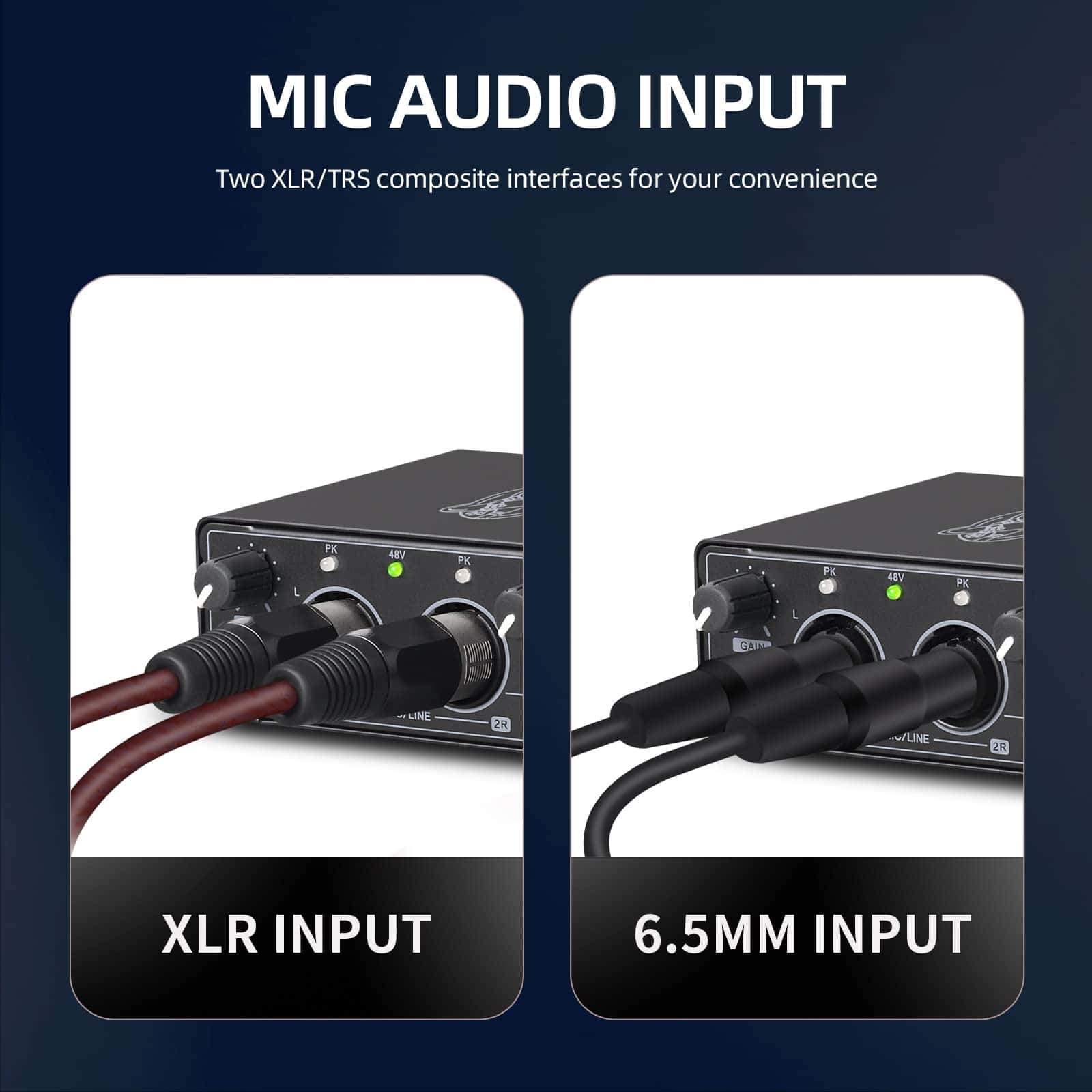 Interfaz de audio USB 24 bits/192 kHz con XLR, Phantom - Imagen 7