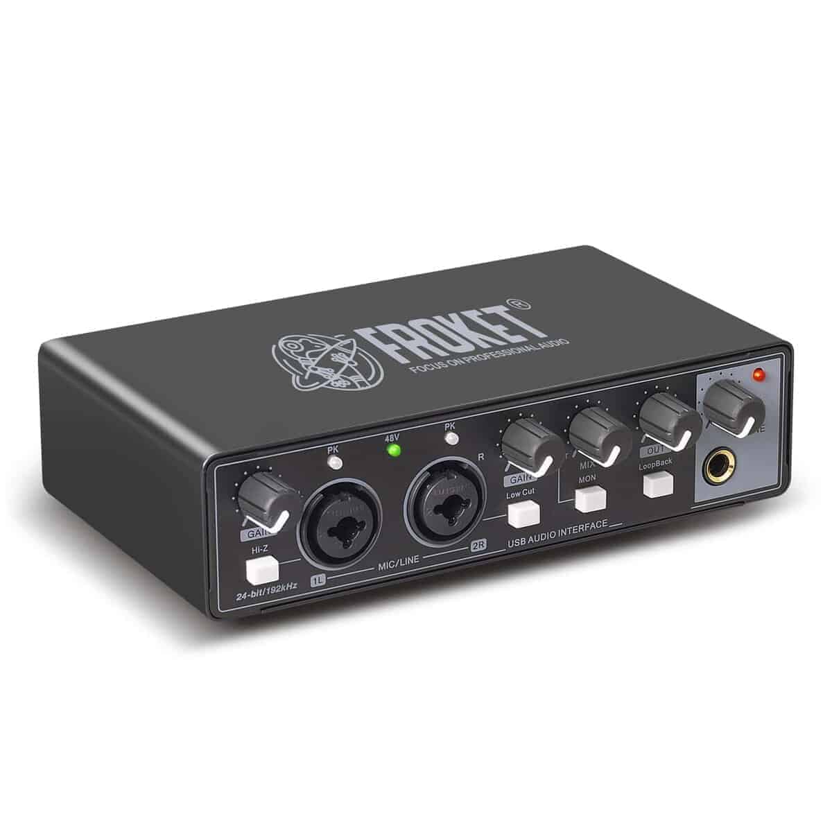 Interfaz de audio USB 24 bits/192 kHz con XLR, Phantom