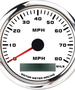 MOTOR METER RACING W Pro 85mm 3-3/8" -Blanco