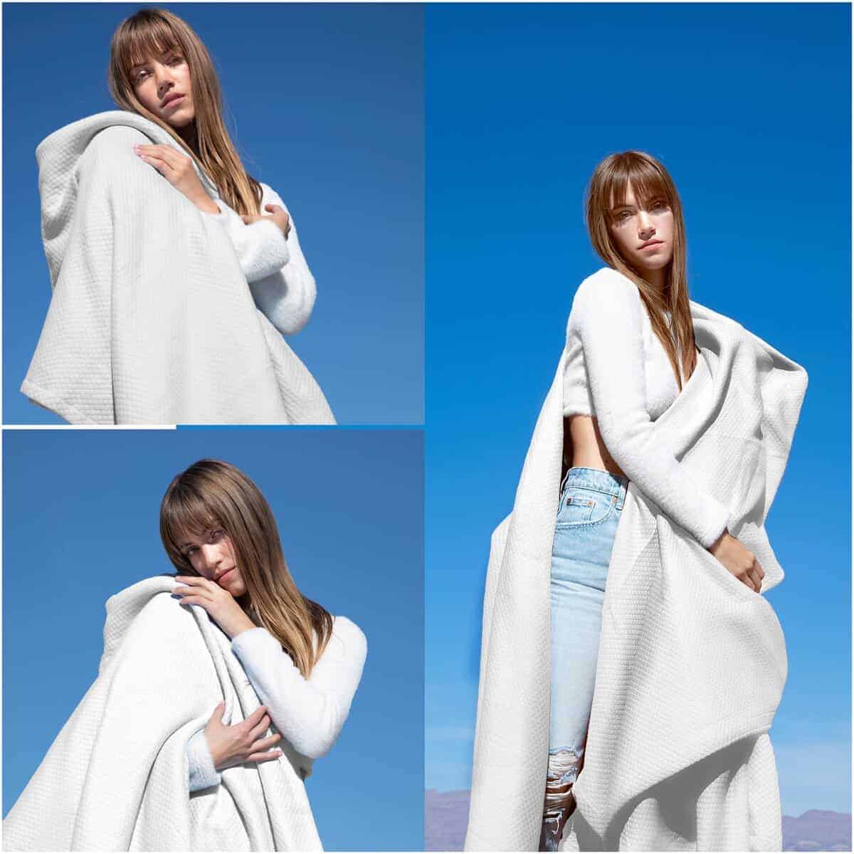 Manta de Algodón 100% Twin Milton Southshore Fine Living, - Imagen 3