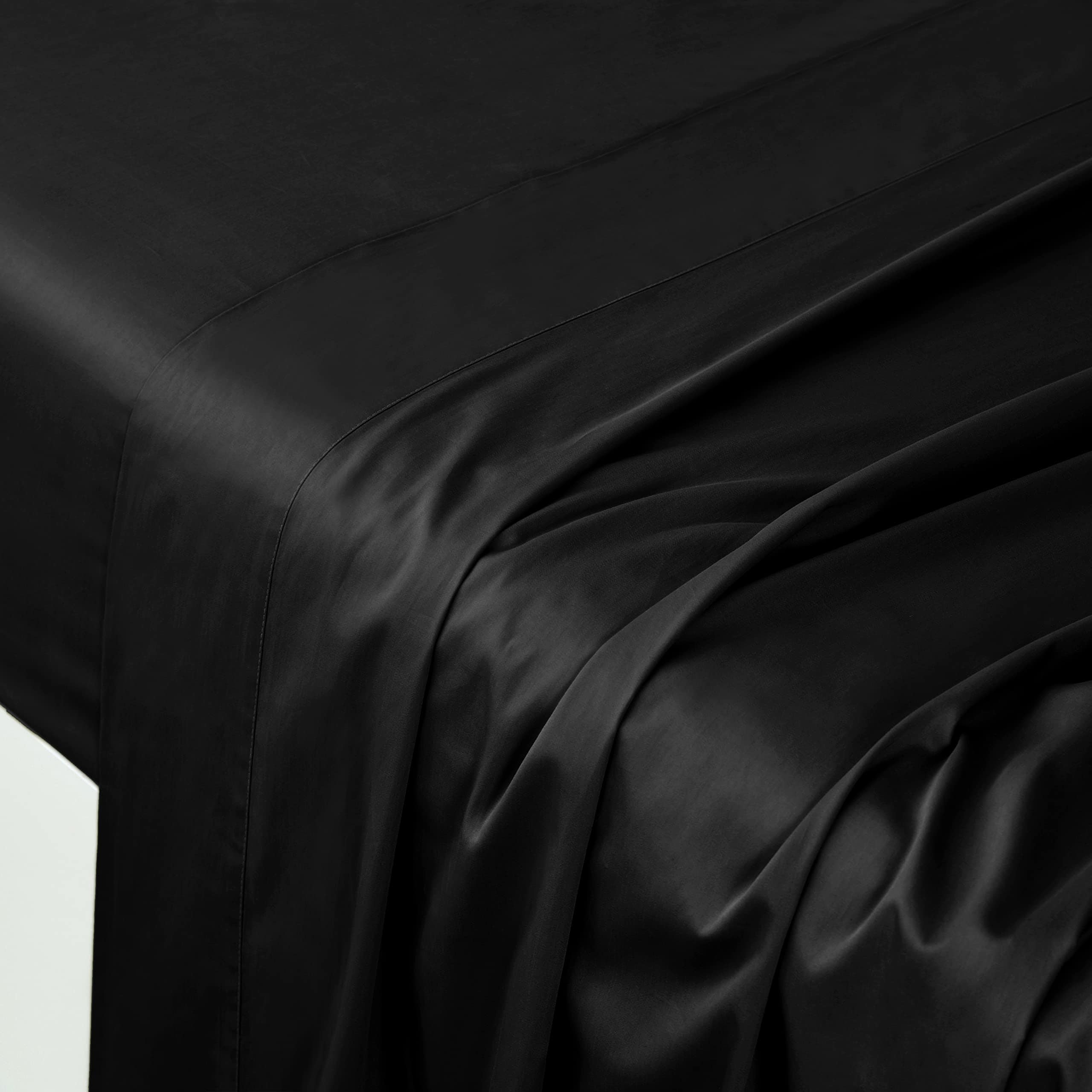 Juego de sábanas de color sólido Eikei Luxury -Negro - Imagen 8