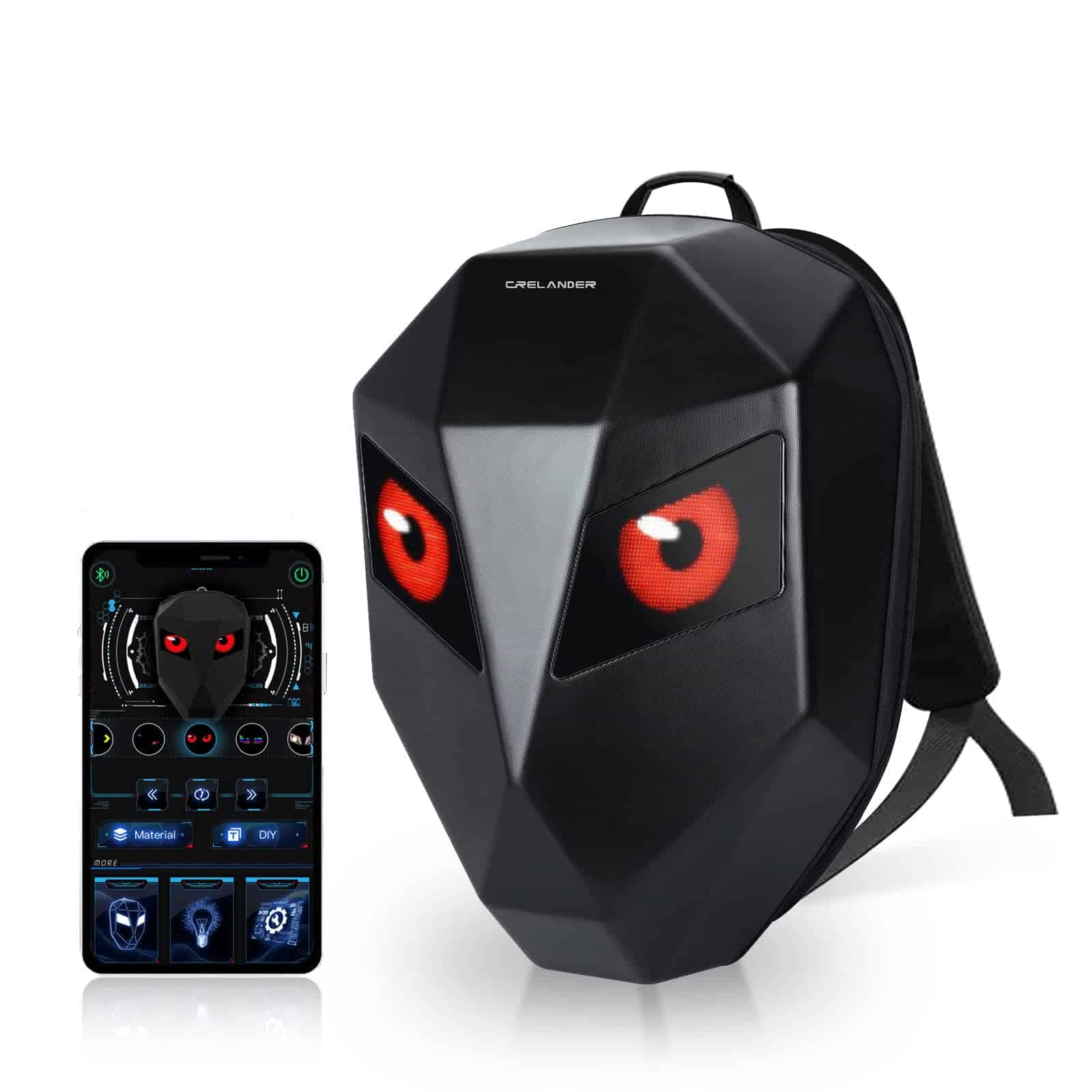 Mochila de Casco Crelander, Mochila de Moto Programable con