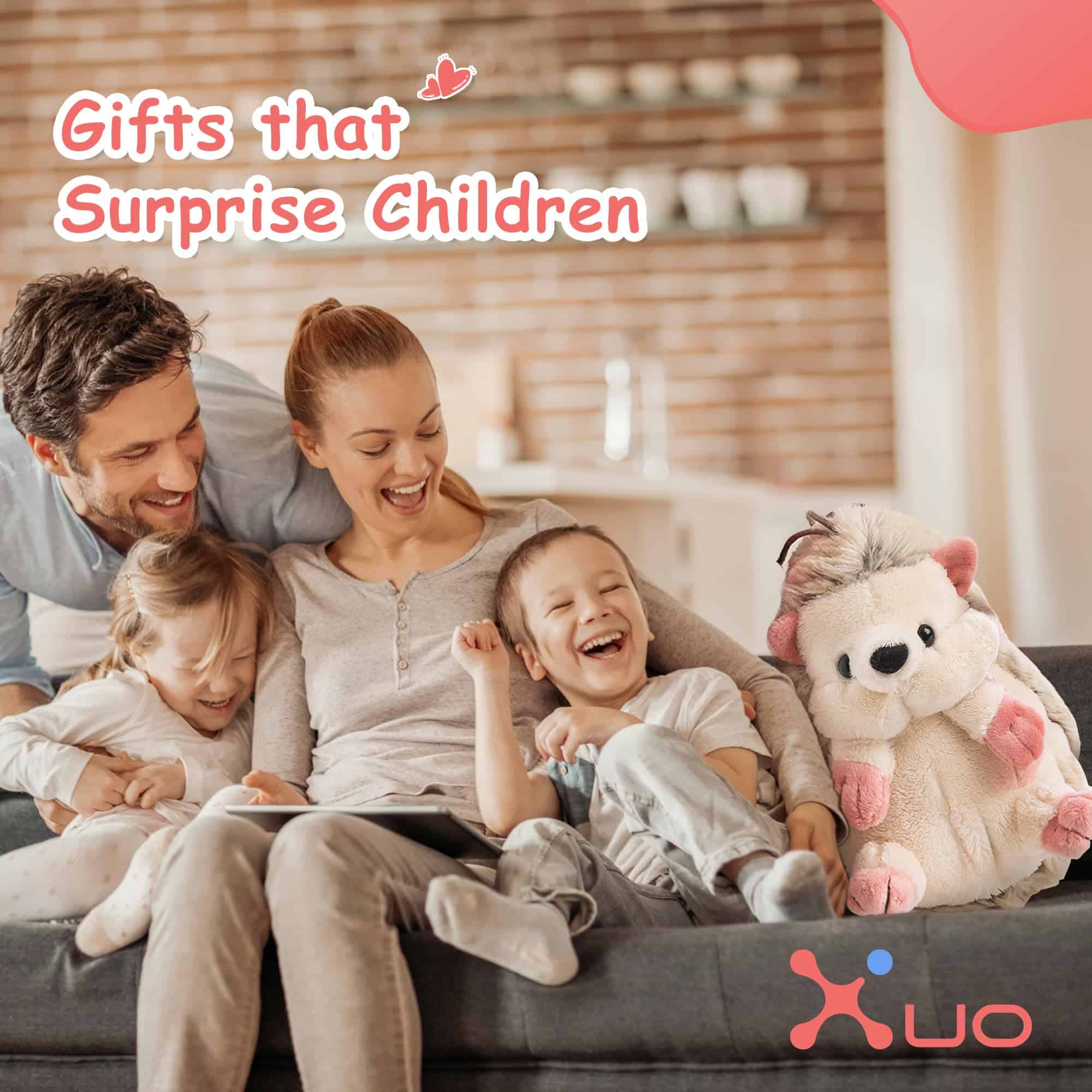 Peluche de Erizo Grande XUO, 13" Suave y Adorable Juguete - Imagen 6