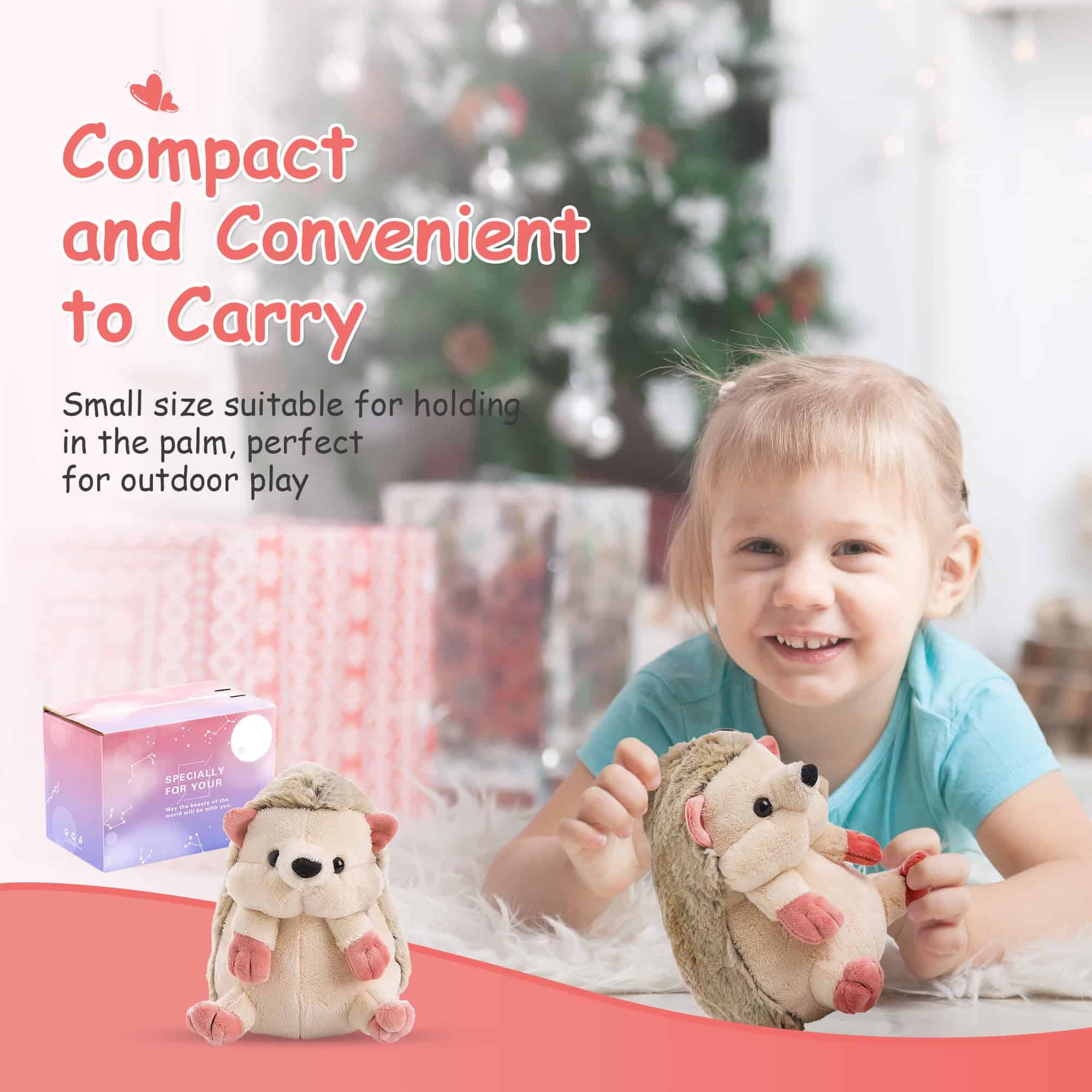 Peluche de Erizo Grande XUO, 13" Suave y Adorable Juguete - Imagen 5